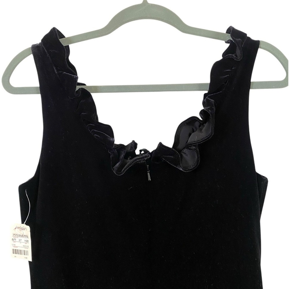 VTG Papell Boutique Sleeveless Evening Gown Velvet Lace Up Faux Corset Size 8 - Picture 3 of 10